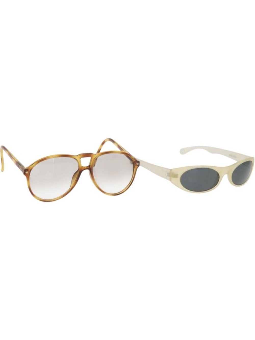 GIVENCHY Christian Dior Sunglasses plastic 2 Set Beige Brown